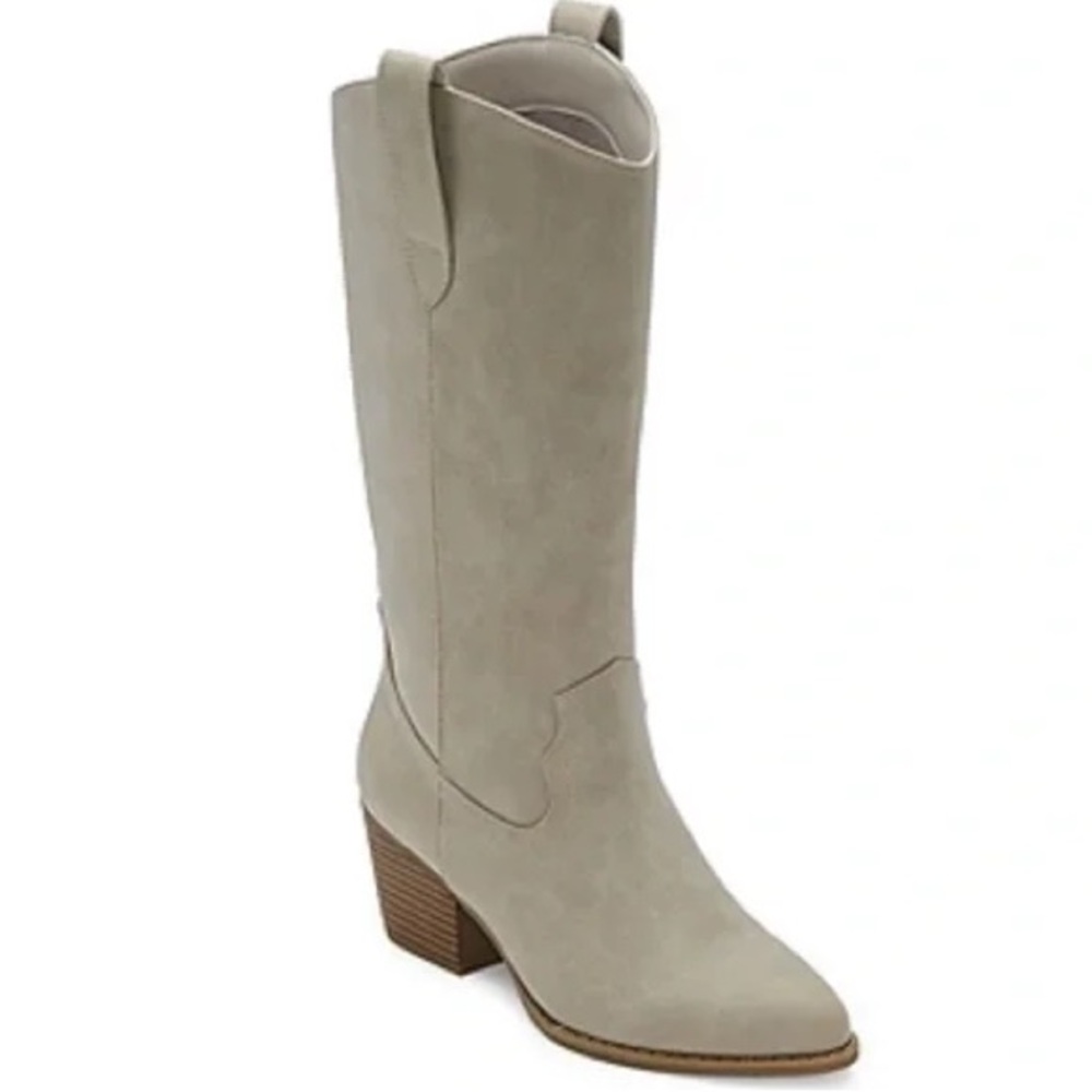 Sand Knee-High cow girl Boots with tags